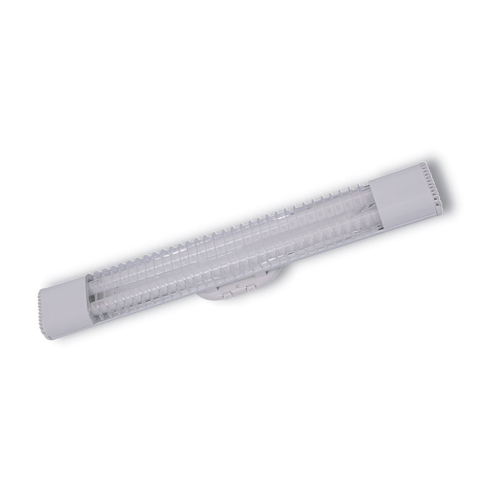 LUMINARIA ALETADA COMPLETA 2 X 40 PRETA BH Líder Distribuidora